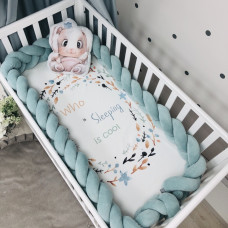 Бортик-коса мята темна 3,6 м на всі сторони ліжечка