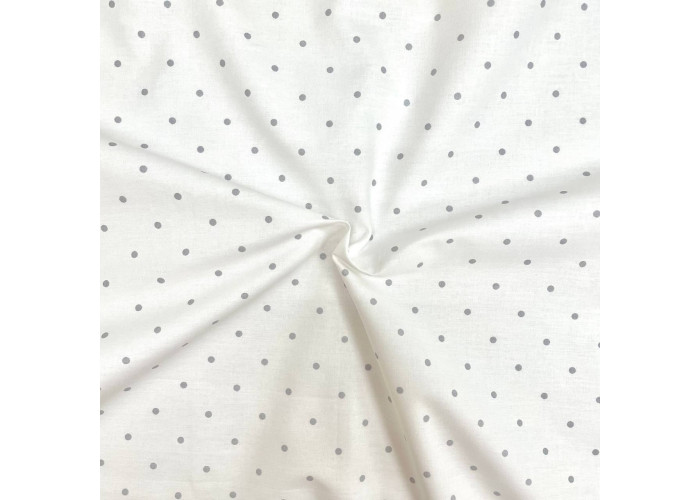 Непромокаюча пелюшка Поплін/Мембрана Горошек графит на белом