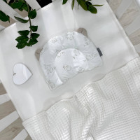 Подушка з вушками поплін Зайчики бежеві