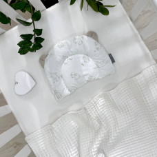 Подушка з вушками поплін Зайчики бежеві