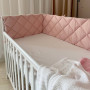 Бортик стьобаний "Baby Dream" на 3 сторони поплін пудра темна