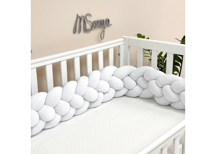 Бортик-коса білий 4 плетіння