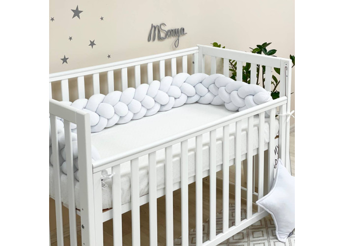 Бортик-коса білий 4 плетіння