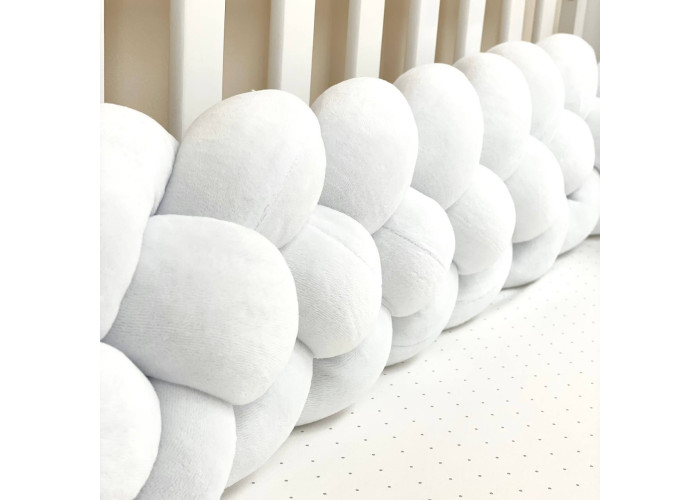 Бортик-коса білий 4 плетіння