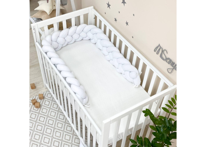 Бортик-коса білий 4 плетіння