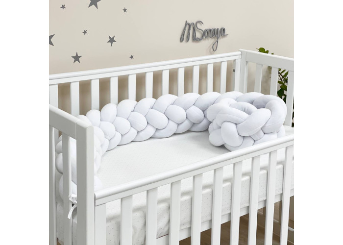 Бортик-коса білий 4 плетіння