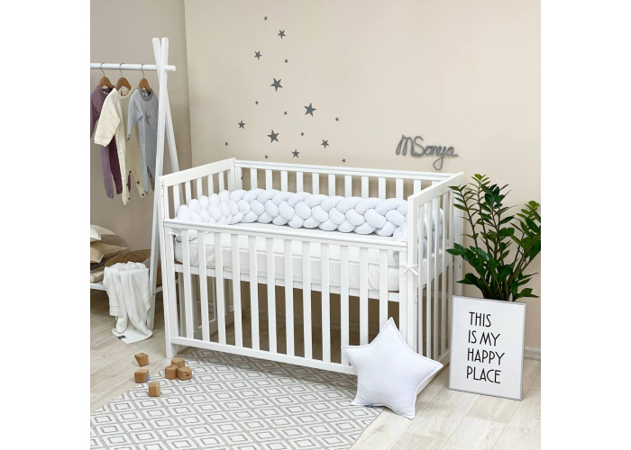 Бортик-коса білий 4 плетіння