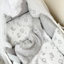 Комплект постільної білизни для новонародженого Happy night Звірята сірі