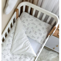 Змінна постіль Baby Mix Зайчики чорні на білому