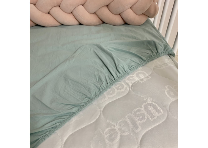 Комплект постільної білизни підліток варена бавовна з рюшем мята