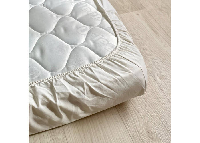 Комплект постільної білизни дитячий варена бавовна з рюшем молочний