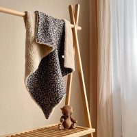 Плед муслін на хутрі Teddy "Леопард"