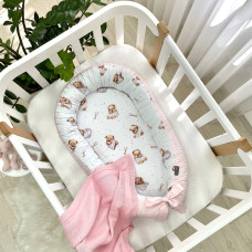 Кокон Baby Design Ведмедик у ковдрі на білому
