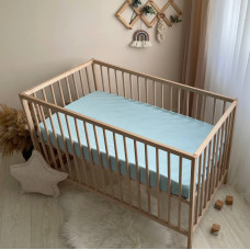Простирадло муслін 120 х 60 блакитний
