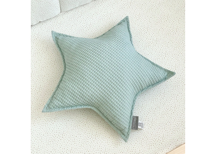 Подушка декор "Зірочка" вафля мята