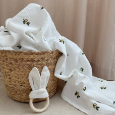 Пелюшка муслін Лимончики на молочному