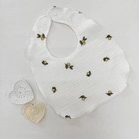 Слюнявчик муслин Жатка Лимончики