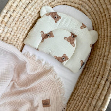 Подушка з вушками муслін Ведмедики (130056)