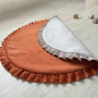 Килим круглий теракот