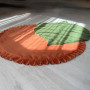 Килим круглий теракот