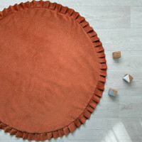 Килим круглий теракот
