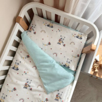 Змінна постіль фланель Панди з іграшками