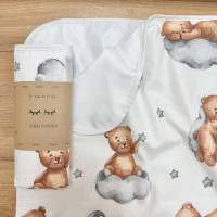 Непромокаюча пелюшка Поплін/Мембрана Тедді сірий