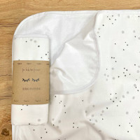 Непромокаюча пелюшка Поплін/Мембрана Клякси сірі 45х75