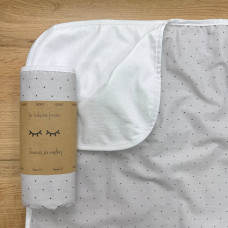 Непромокаюча пелюшка Поплін/Мембрана Крапка на сірому 45х75