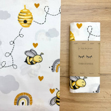 Пелюшка бязь Бджілка сірий