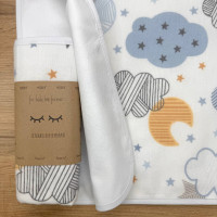 Непромокаюча пелюшка Фланель/Мембрана Хмаринки блакитні