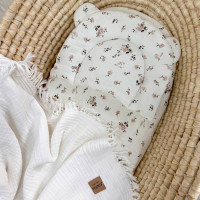 Подушка з вушками муслін Кущові троянди