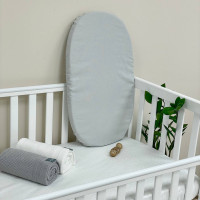 Водонепроникне простирадло у візочок світло-сіре