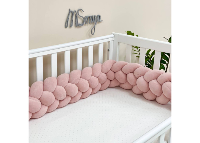 Бортик-коса пудра 4 плетіння