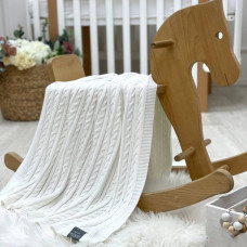 Плед бавовна Коса білий