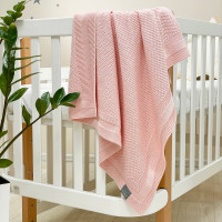 Плед бавовна Рогожка персик