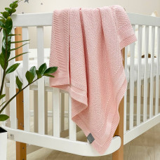 Плед бавовна Рогожка персик