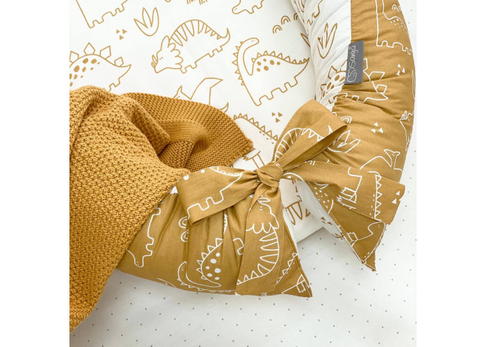 Кокон Baby Design Діно гірчиця