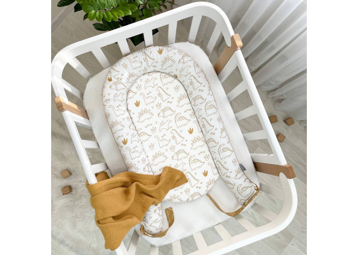 Кокон Baby Design Діно гірчиця