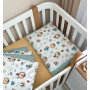 Змінна постіль Baby Dream Леви з веселками мята