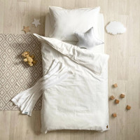 Комплект постільної білизни дитячий варена бавовна молочний