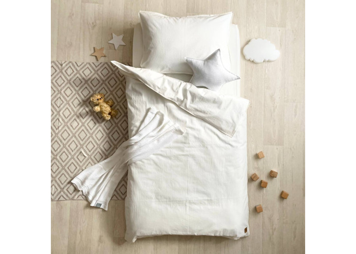 Комплект постільної білизни дитячий варена бавовна молочний