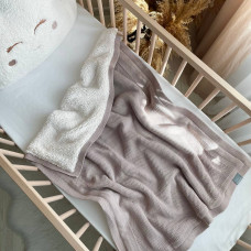 Плед бавовна Teddy Рогожка моко