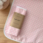 Пелюшка непромокаюча Горошок білий на рожевому