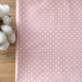 Пелюшка непромокаюча Горошок білий на рожевому