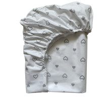 Простирадло дитяче Сердечка сірі