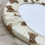 Простирадло у візочок муслін Teddy на молочному