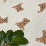 Простирадло у візочок муслін Teddy на молочному