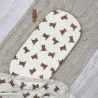 Простирадло у візочок муслін Teddy на молочному