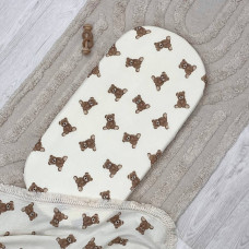 Простирадло у візочок муслін Teddy на молочному